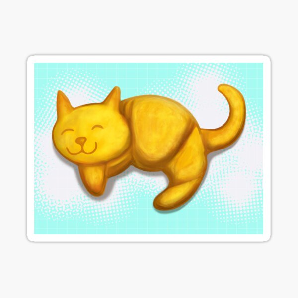 Croissant Cat Sticker