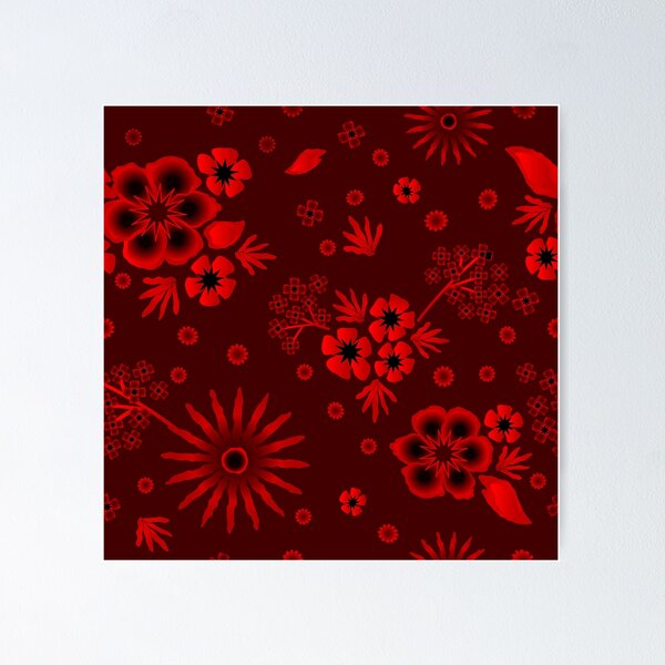 Item preview, GAMMA Burgundy/Crimson Floral Burnout designed and sold by ZENDYtechSTYLE.