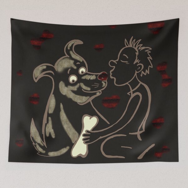 Item preview, Man and dog-hurry up to do good designed and sold by Magicbrush13.