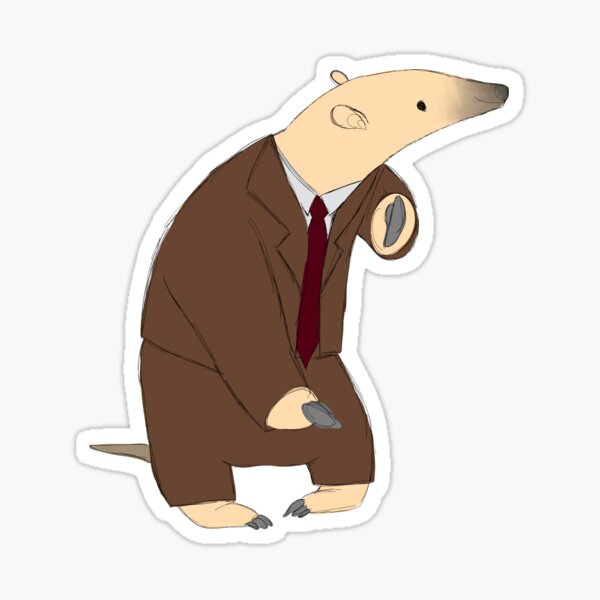 Flavvore Tamandua Pose Sticker for Sale by voreflav