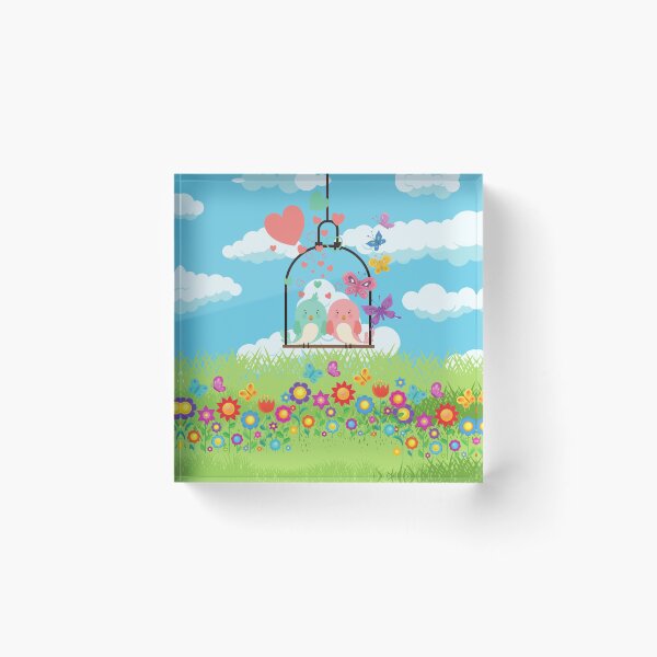 Item preview, Spring Time Love Birds designed and sold by Glow & Grit – a mix of softness and edge.
