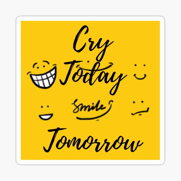Cry Smile Stickers Redbubble