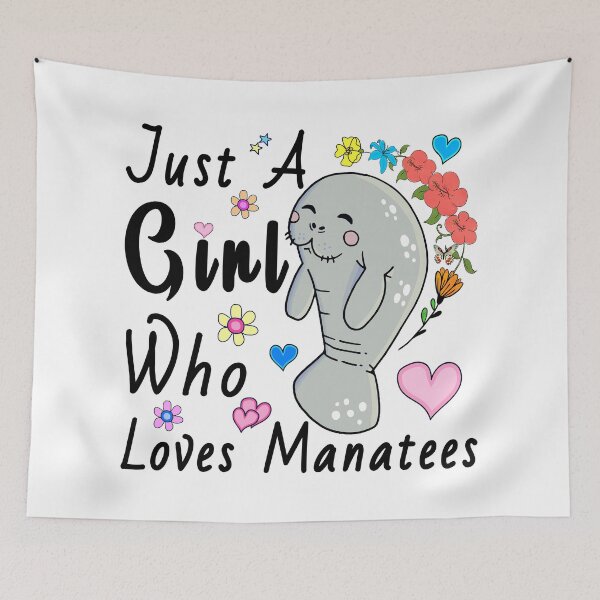 Item preview, Just A Girl Who Loves Manatees,Funny Manatee designed and sold by MoSaid.