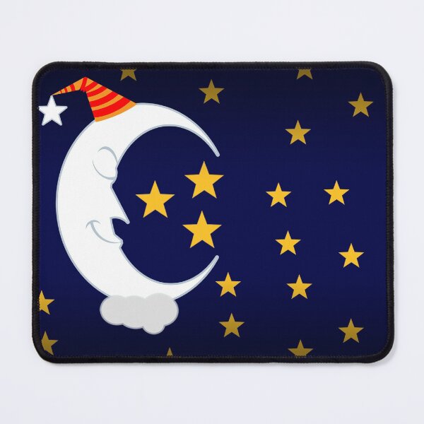 Item preview, Smiling crescent moon sleeping on a cloud  designed and sold by collingalanos80.