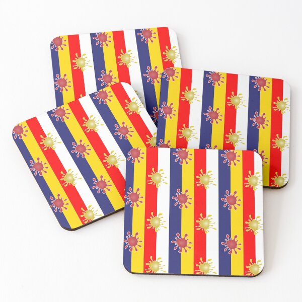 Item preview, 65 MCMLXV Ketchup and Mustard Stained Stripe Pattern designed and sold by 65 MCMLXV.