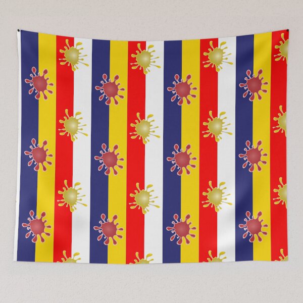 Item preview, 65 MCMLXV Ketchup and Mustard Stained Stripe Pattern designed and sold by 65 MCMLXV.