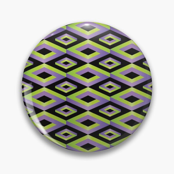 Item preview, PENROSE CUBE V1 Loop Pattern - GREEN and PURPLE on BLACK Background (v1 GREENPURPLE on BLACK) © designed and sold by DesignsByLawerg.