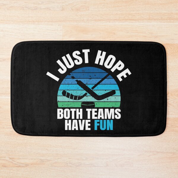 Item preview, I Just Hope Both Teams Have Fun - Ice hockey Gameday Blue Retro artwork designed and sold by Usoubmaster.