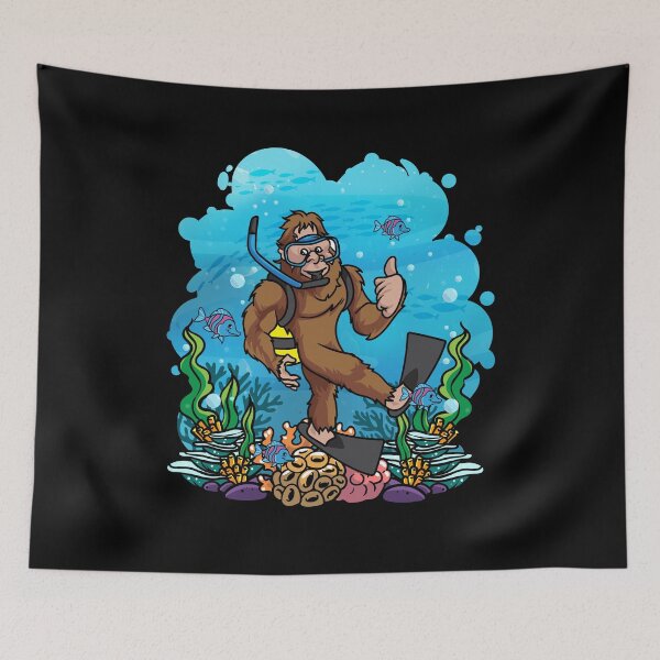 Item preview, Deep Sea Scuba Bigfoot Diver Gift designed and sold by woormle.