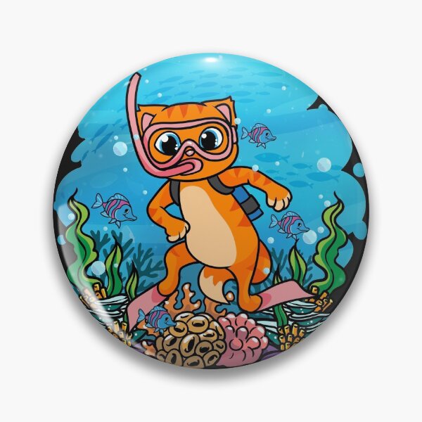 Item preview, Deep Sea Scuba Cat Diver Gift designed and sold by woormle.