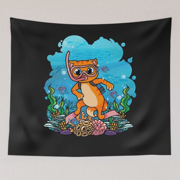 Item preview, Deep Sea Scuba Cat Diver Gift designed and sold by woormle.