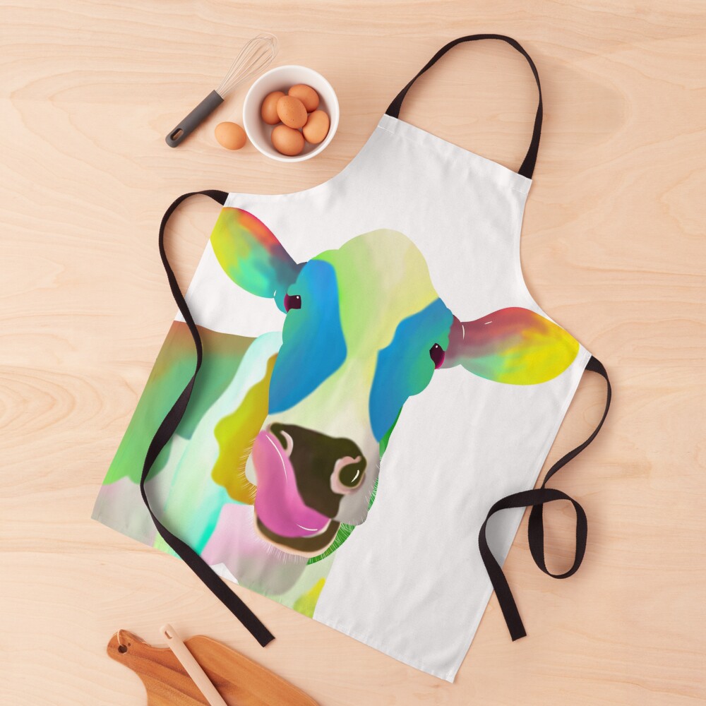 Colorful Cow Apron