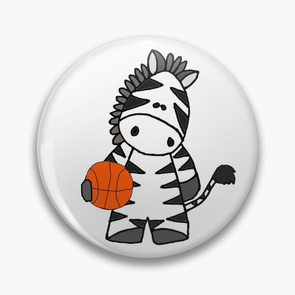 Item preview, Funny Zebra Playing Basketball Cartoon designed and sold by Nature's Fancy.