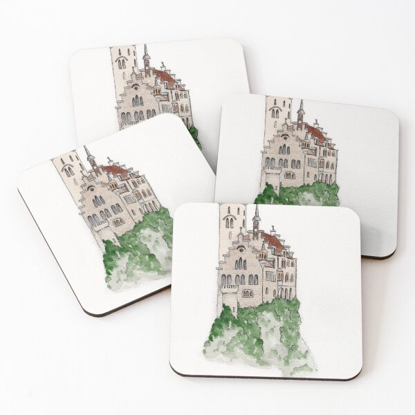 Item preview, Mountain Castle Watercolor Illustration designed and sold by BethanyShell.