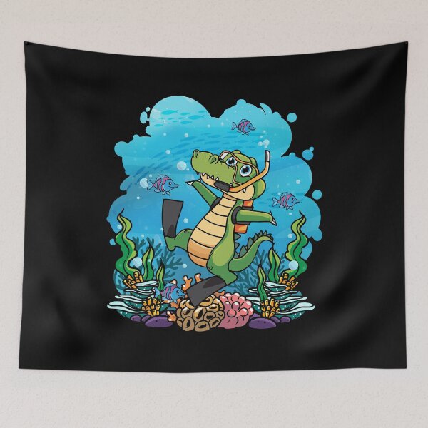 Item preview, Deep Sea Scuba Crocodile Diver Gift designed and sold by woormle.