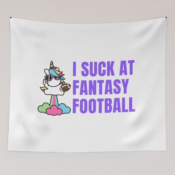 Item preview, I Suck at Fantasy Football Shirt, Funny Farting Unicorn Short Sleeve Unisex T-Shirt, Funny Unicorn Pink Shirt designed and sold by cutequirkystuff.