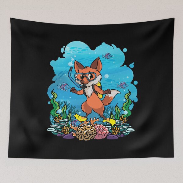 Item preview, Deep Sea Scuba Fox Diver Gift designed and sold by woormle.