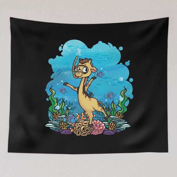 Item preview, Deep Sea Scuba Giraffe Diver Gift designed and sold by woormle.