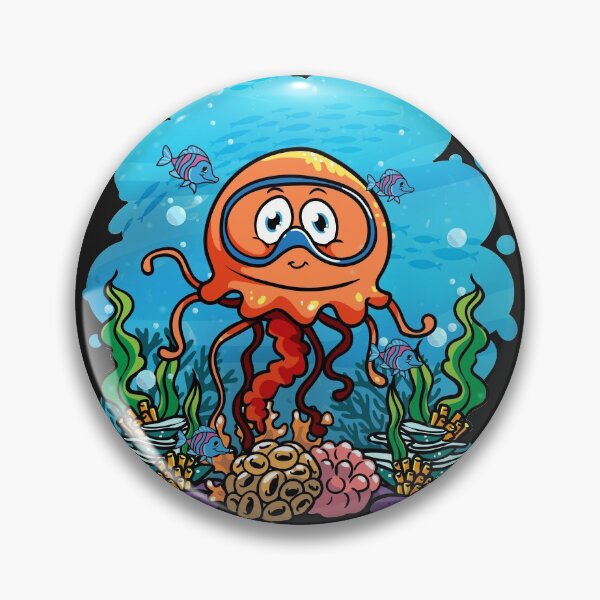 Item preview, Deep Sea Scuba Jelly Fish Diver Gift designed and sold by woormle.