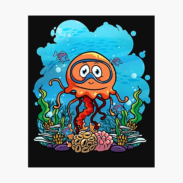 Item preview, Deep Sea Scuba Jelly Fish Diver Gift designed and sold by woormle.