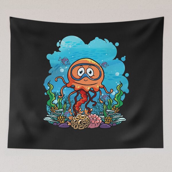 Item preview, Deep Sea Scuba Jelly Fish Diver Gift designed and sold by woormle.