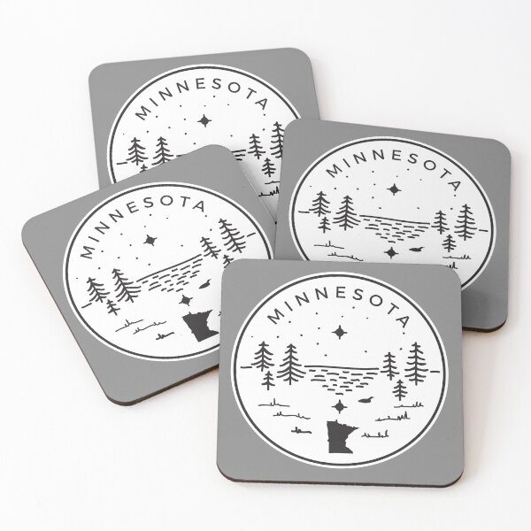 Item preview, Minnesota Badge — North Star (Black/White) designed and sold by Waconia Design Co..
