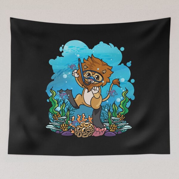 Item preview, Deep Sea Scuba Lion Diver Gift designed and sold by woormle.