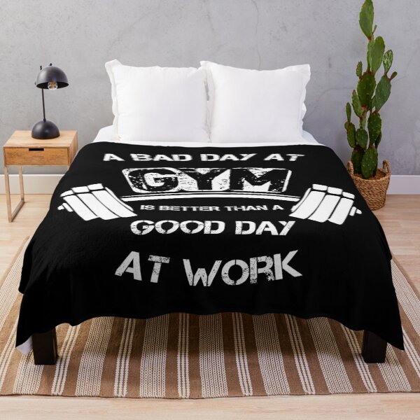 Item preview, A bad day at gym is better than a good day at work funny workout training designed and sold by joy4shirt.