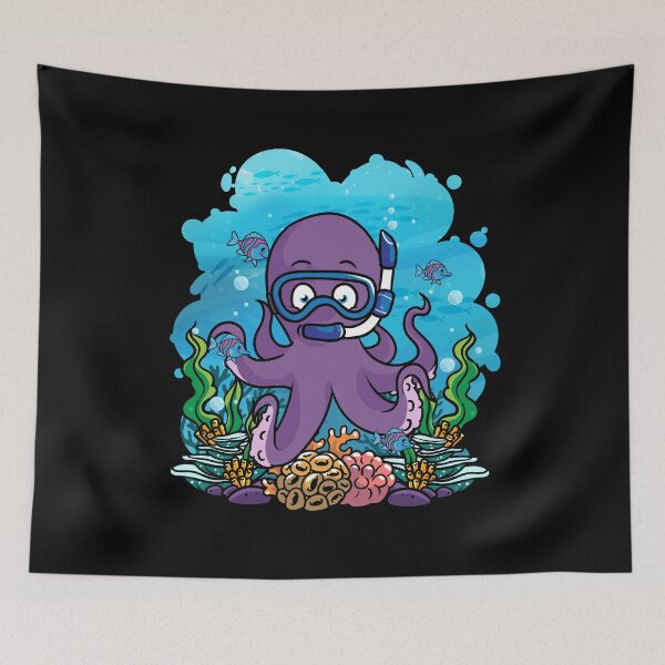 Item preview, Deep Sea Scuba Octopus Diver Gift designed and sold by woormle.