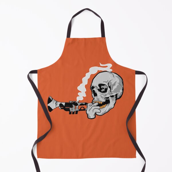 Item preview, addicted to trumpet artwort skull smoking trumpet design designed and sold by Rokay Arts.