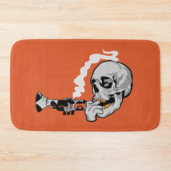 Item preview, addicted to trumpet artwort skull smoking trumpet design designed and sold by Rokay Arts.