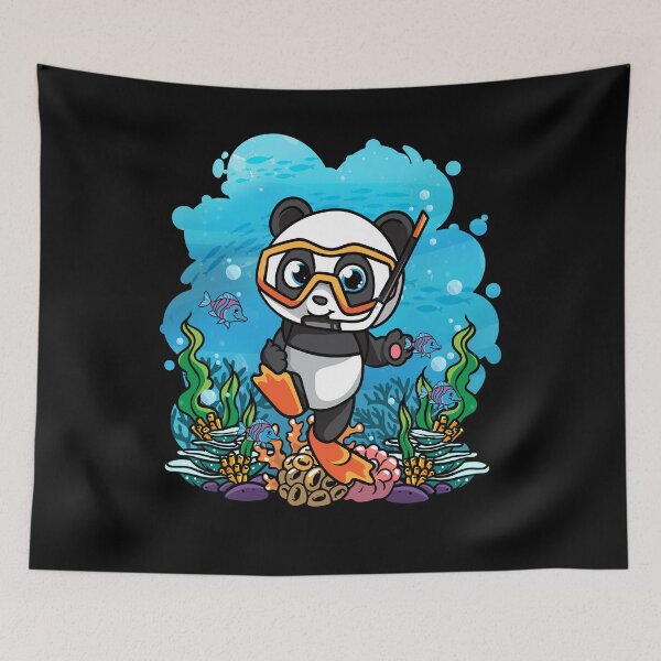 Item preview, Deep Sea Scuba Panda Diver Gift designed and sold by woormle.
