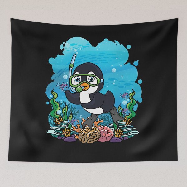 Item preview, Deep Sea Scuba Penguin Diver Gift designed and sold by woormle.