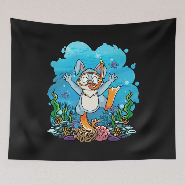 Item preview, Deep Sea Scuba Rabbit Diver Gift designed and sold by woormle.
