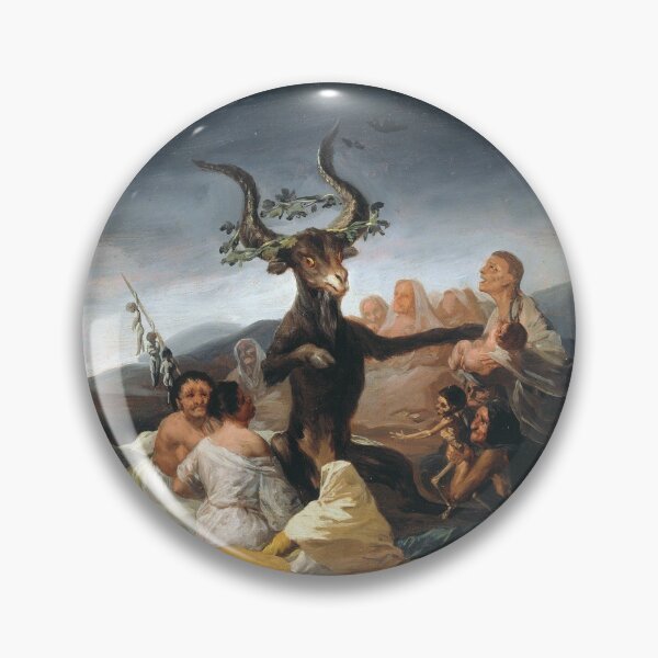 Item preview, Witches' Sabbath (El Aquelarre, 1798) Francisco de Goya, Gothic Fine Art for Halloween designed and sold by CoolArtGeek.