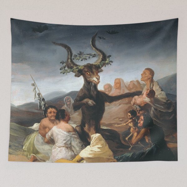 Item preview, Witches' Sabbath (El Aquelarre, 1798) Francisco de Goya, Gothic Fine Art for Halloween designed and sold by CoolArtGeek.