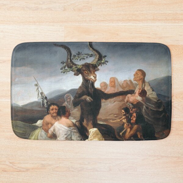 Item preview, Witches' Sabbath (El Aquelarre, 1798) Francisco de Goya, Gothic Fine Art for Halloween designed and sold by CoolArtGeek.