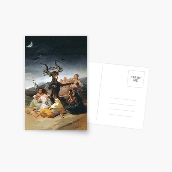 Item preview, Witches' Sabbath (El Aquelarre, 1798) Francisco de Goya, Gothic Fine Art for Halloween designed and sold by CoolArtGeek.