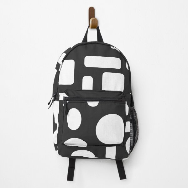 Item preview, Copy of All-Over White Circles, Oblong Shapes, Square Shapes on a Black background Design designed and sold by ThisNThatImages.