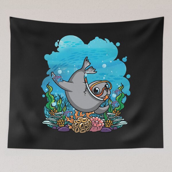 Item preview, Deep Sea Scuba Seal Diver Gift designed and sold by woormle.
