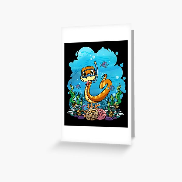 Item preview, Deep Sea Scuba Snake Diver Gift designed and sold by woormle.