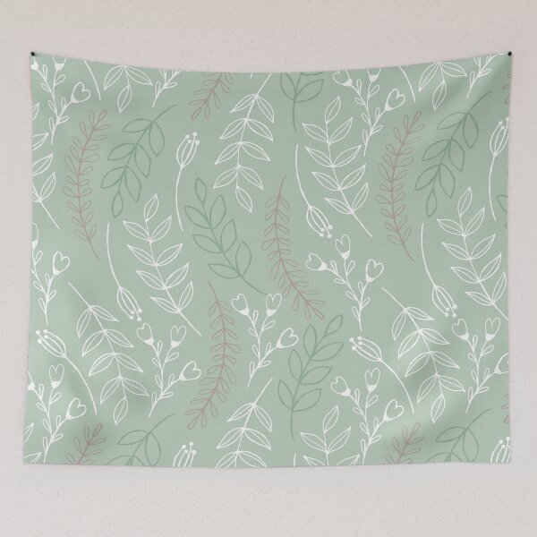 Item preview, Sage Green Floral Pattern designed and sold by PrettySimple Graphic Design.