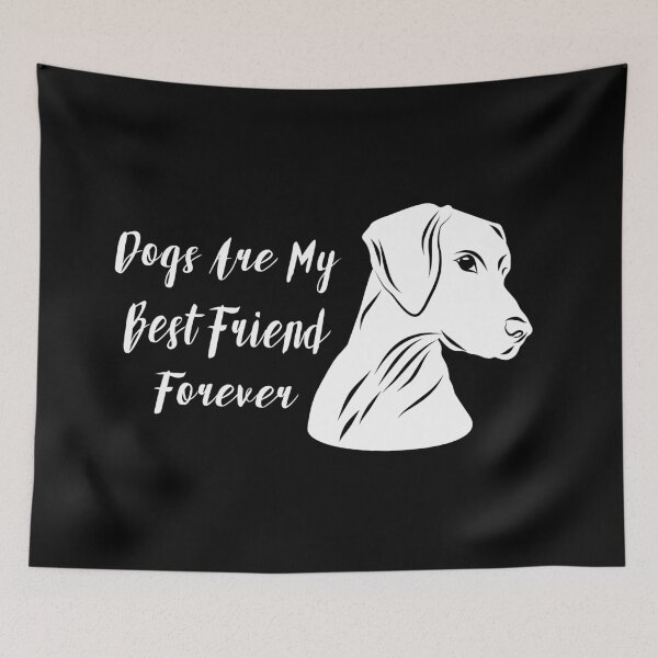 Item preview, Dogs Are My Best Friend Forever Word with One White Dog - Funny designed and sold by Vasabi88.