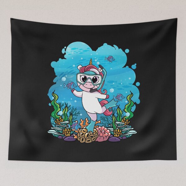 Item preview, Deep Sea Unicorn Scuba Diver Gift designed and sold by woormle.