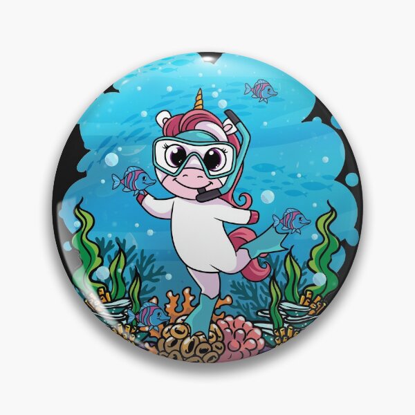 Item preview, Deep Sea Unicorn Scuba Diver Gift designed and sold by woormle.