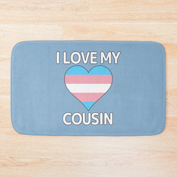 Item preview, I Love My Cousin - LGBTQ+ Transgender Pride Heart designed and sold by CoolArtGeek.