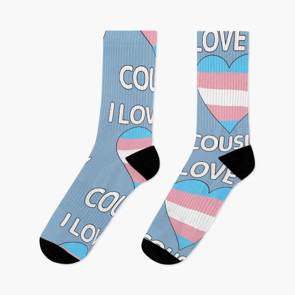 Item preview, I Love My Cousin - LGBTQ+ Transgender Pride Heart designed and sold by CoolArtGeek.