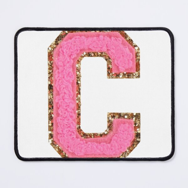Item preview, C - Bubblegum Glitter Varsity Letter Patches designed and sold by Monograms Ultd.
