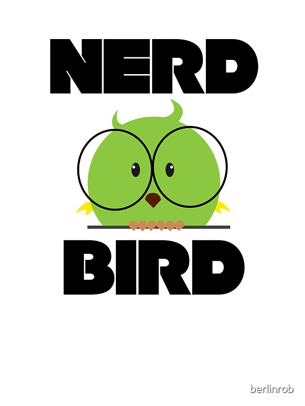 “Nerd Bird with glasses” Stickers by berlinrob | Redbubble