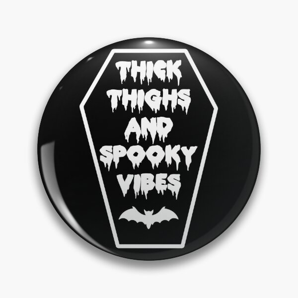 Item preview, Thick Thighs and Spooky Vibes Funny Halloween Horror Fan designed and sold by SpookshowDesign.